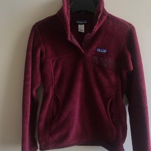 Patagonia quarter-button pullover (maroon)